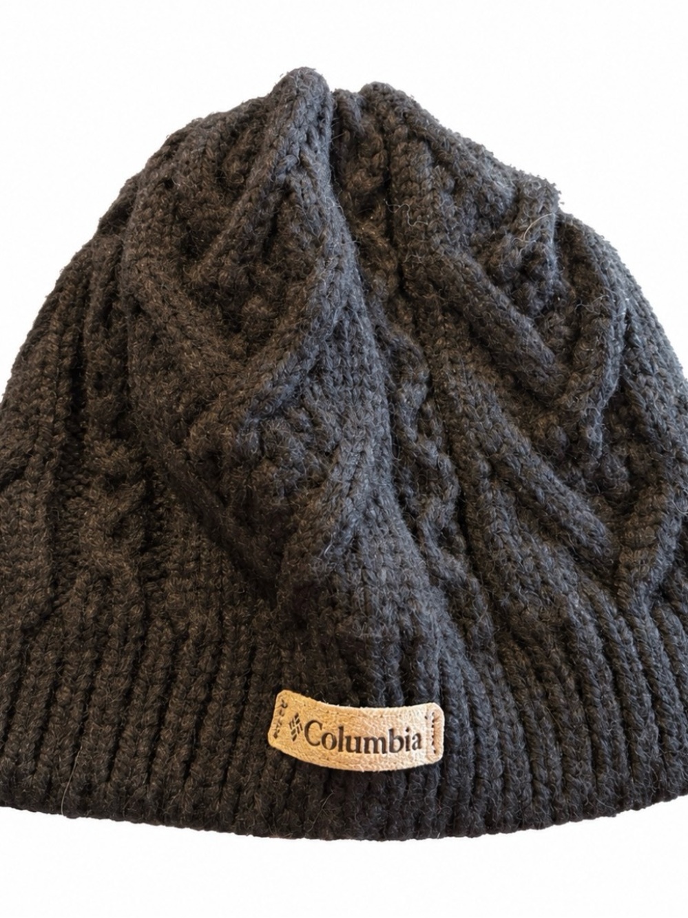 Columbia Charcoal Cable Knit Beanie Unisex